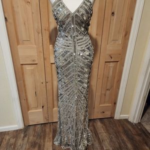 Sherri Hill 51206, Silver. Size 2